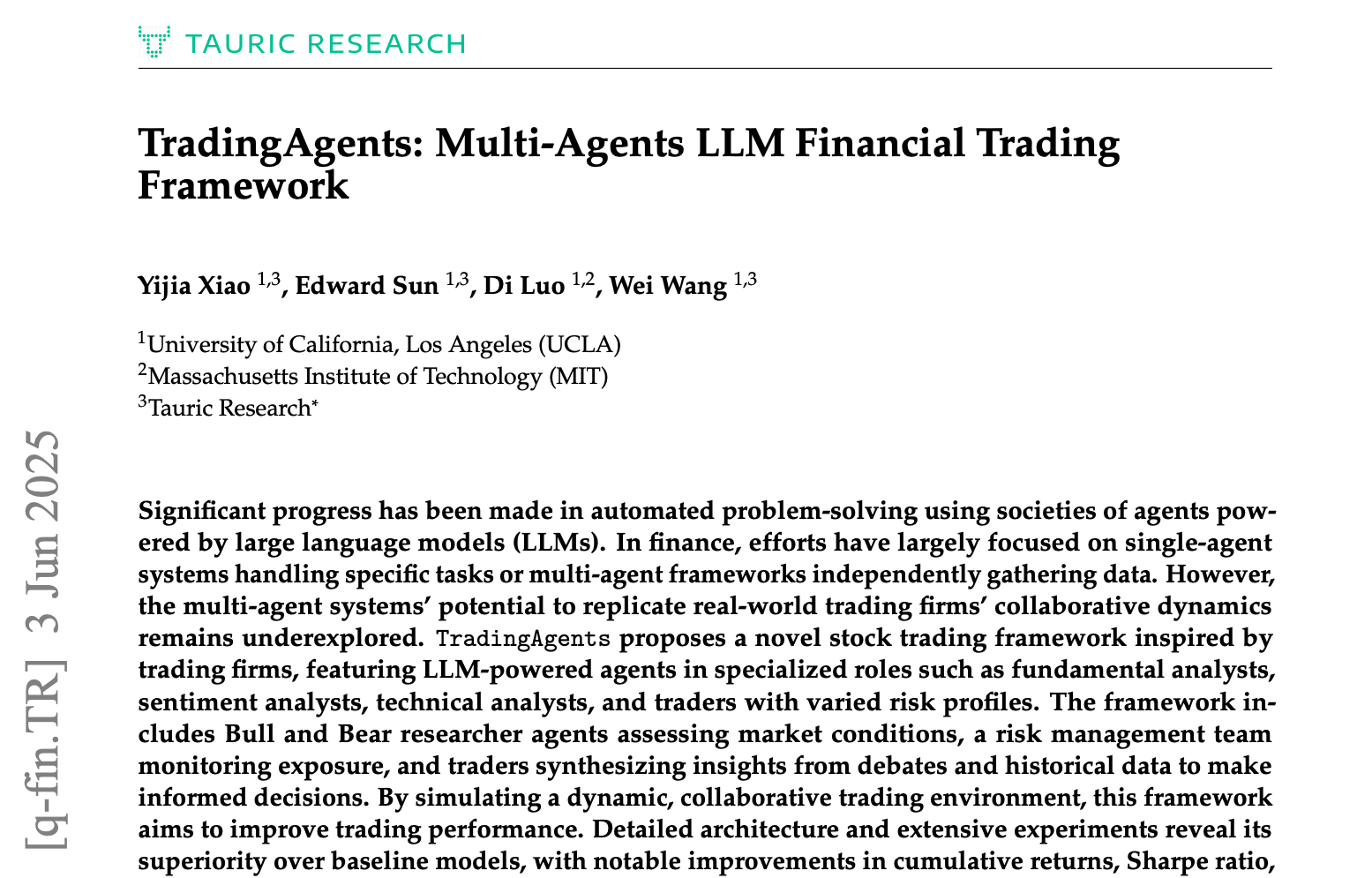 TradingAgents 项目预览图